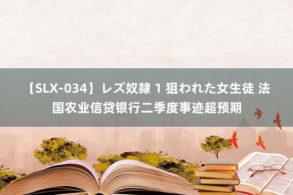 【SLX-034】レズ奴隷 1 狙われた女生徒 法国农业信贷银行二季度事迹超预期